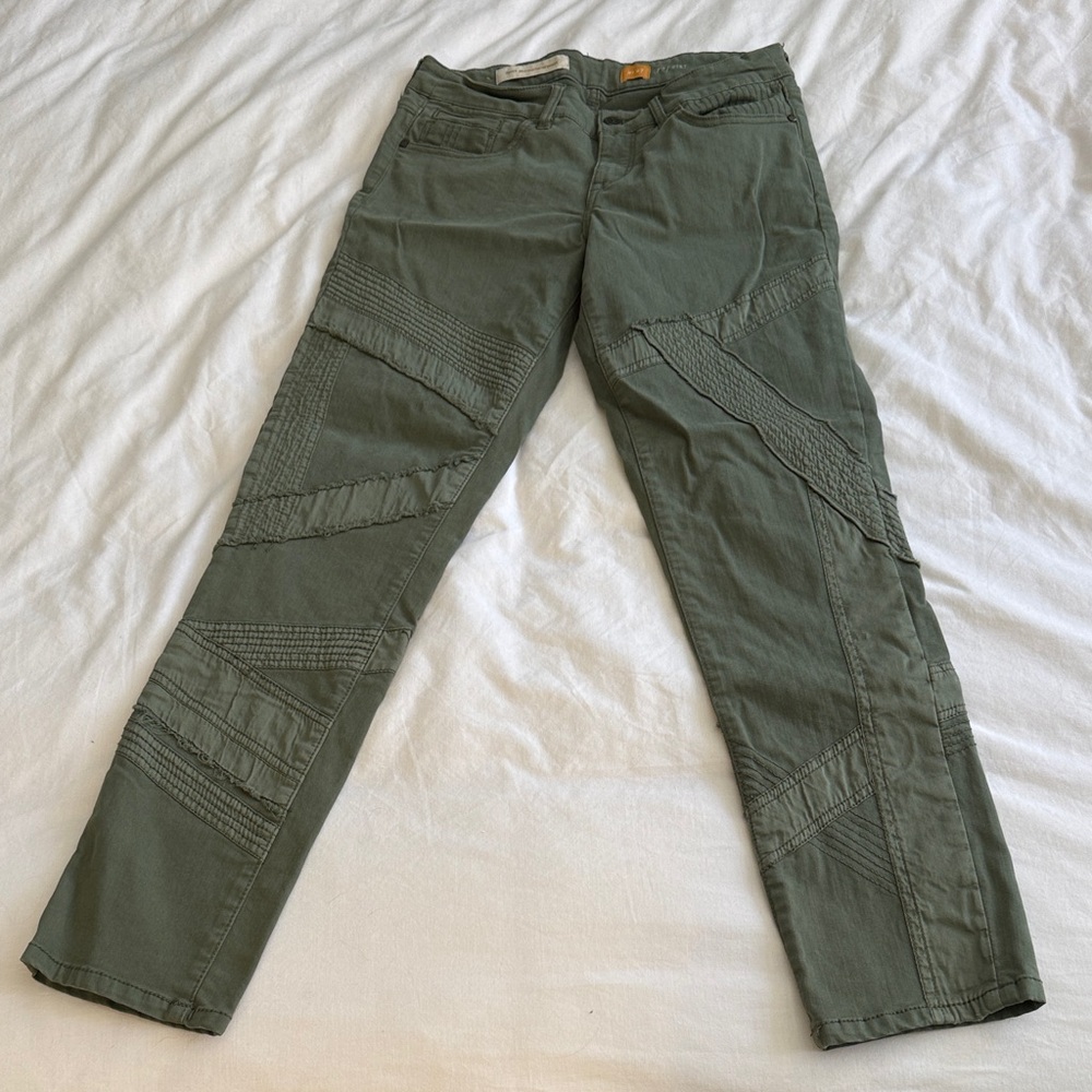 Pilcro 27 Fit/STET olive green pants